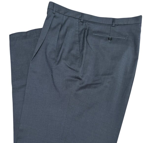 PAUL FREDRICK 100% Virgin Wool Dress Pants NWOT Made in Italy Pleated Mens Sz 44